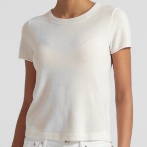 J.Crew relaxed cashmere white t-shirt